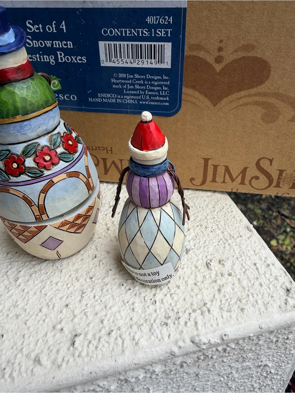 Jim Shore 4017624 Set of 4 Snowmen Nesting Boxes Heartwood Creek 2010 w Box - Picture 13 of 13